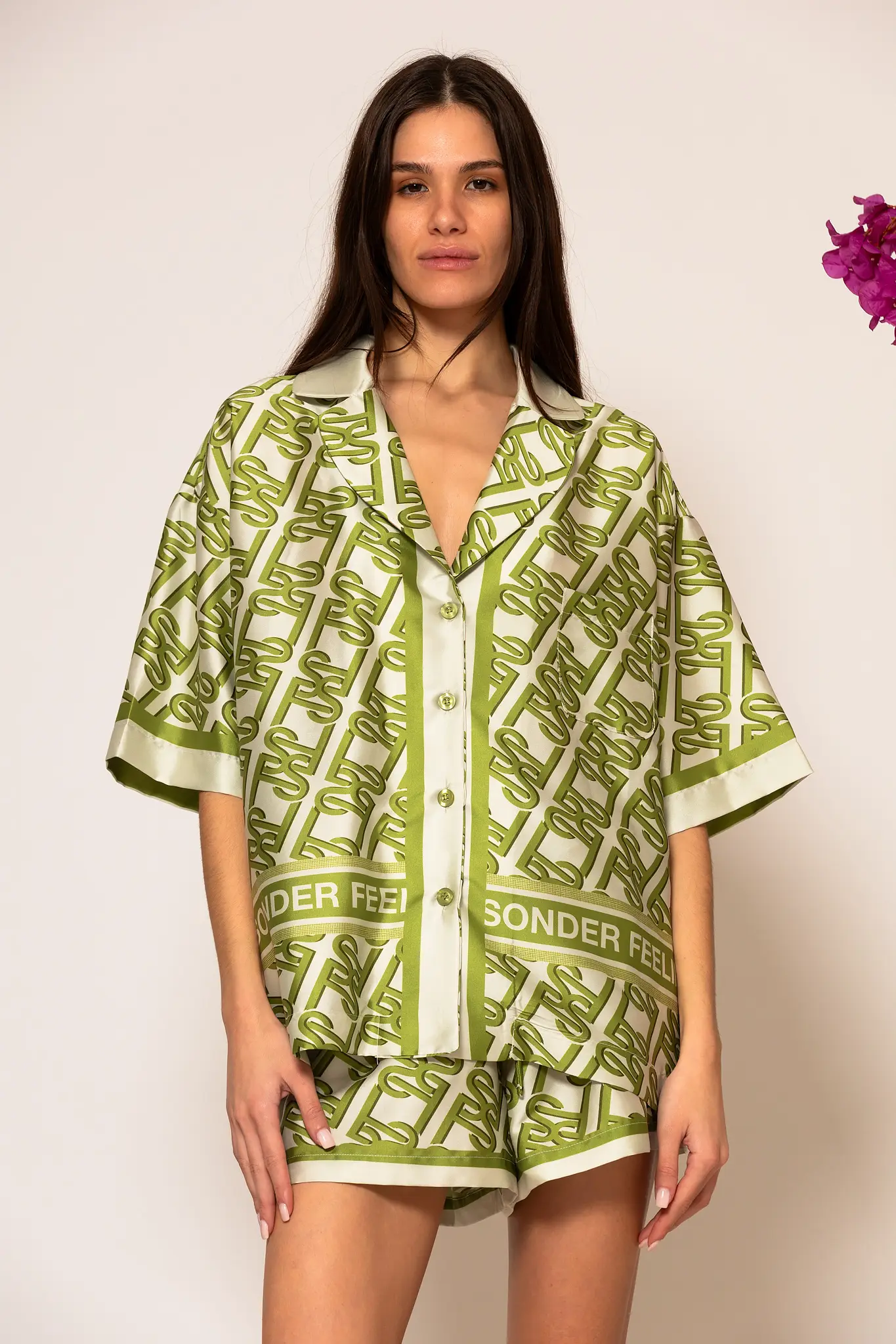 2682005-109-shirt (4) Oversized Signature Satin Print Shirt - Image 1
