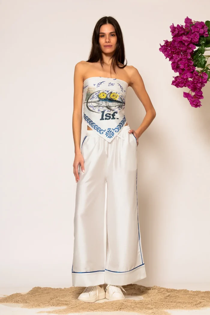 Less Sonder Feeling Satin Wide-leg Pants 2683007