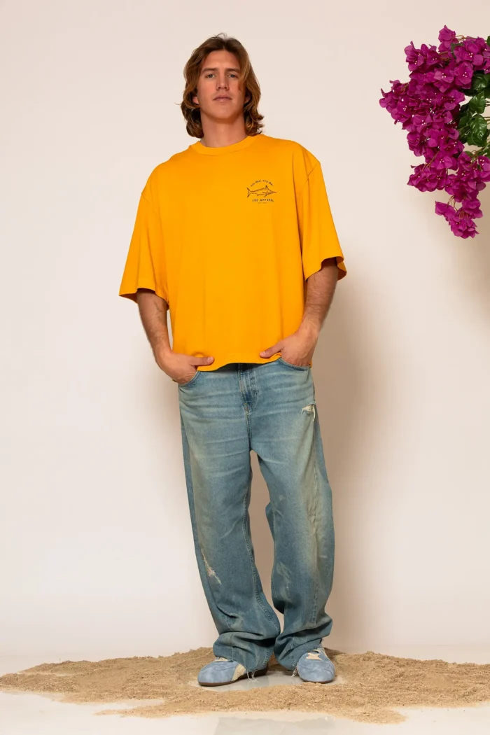 Orange Oversized T-shirt with print