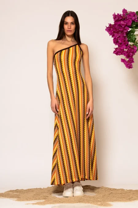 Less Sonder Feeling One Shoulder Maxi Dress with Open back 2686003