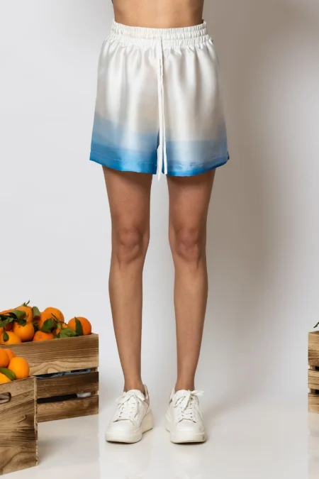 Less Sonder Feeling High-Waisted Satin Print Shorts 2583016