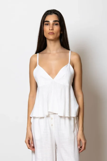 Less Sonder Feeling Linen camisole top 2588001